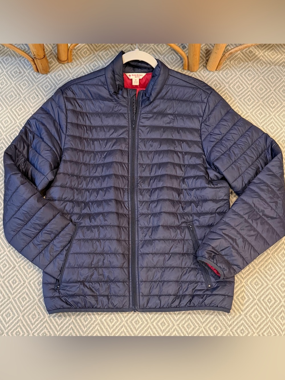 Brooks Brothers Navy Quilted Puffer Jacket MED